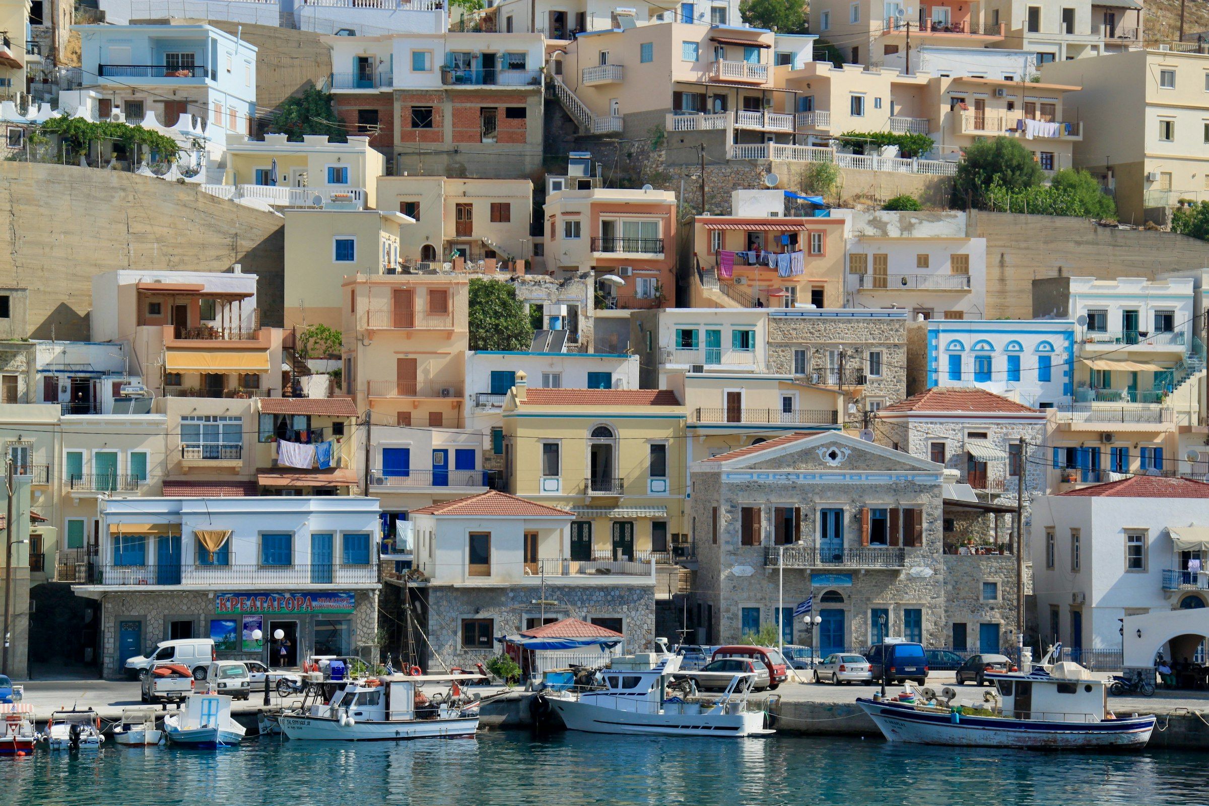 Boote im Hafen von Pothia auf Kalymnos
